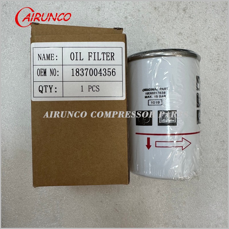 Air comoressor filter oil filter 1837004356 oil cartridge filter lube filter spin-on oil filter Air comoressor filter oil filter 1837004356 oil cartridge filter lube filter spin-on oil filter